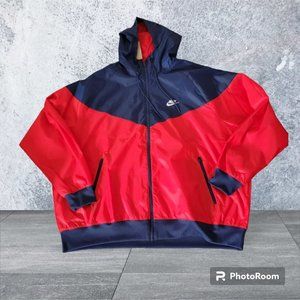 Nike NSW Windrunner Woven Jacket Size XXL University Red | Midnight Navy DA0001